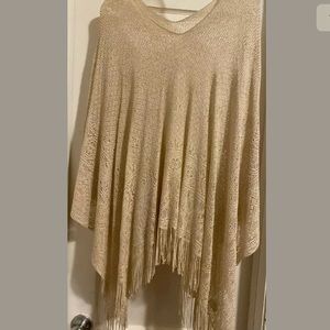 Charming Charlie White Tan Shall Onesize Fringe